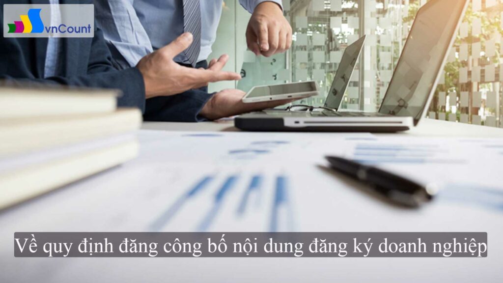 về quy định đăng công bố nội dung đăng ký doanh nghiệp